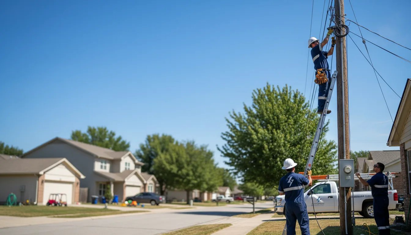 Residential electrician providing installation services in La Farge, WI